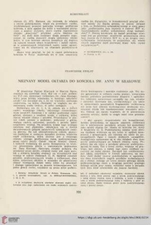 30: Nieznany model ołtarza do kościoła św. Anny w Krakowie