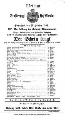 Der Schein trügt