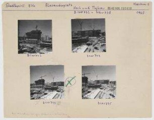 Alexanderplatz, Hoch- und Tiefbauaufnahmen. Berlin, Mitte, Alexanderplatz