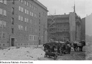 Blick auf die Baustelle für Wohnbauten Ranstädter Steinweg