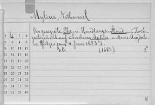 Mylius, Eusebius - Mylius, Valentin Bernhard