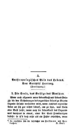 Anthropologisches Bild des Lebens : (Fortsetzung.)
