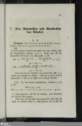 V. Das Ausmessen der Figuren