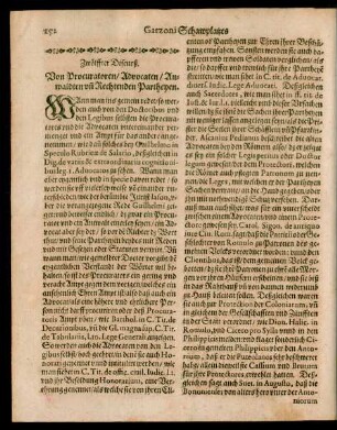 Zwölffter Discurß. Von Procuratoren/ Advocaten/ Anwaldten un[d] Rechtenden Partheyen.