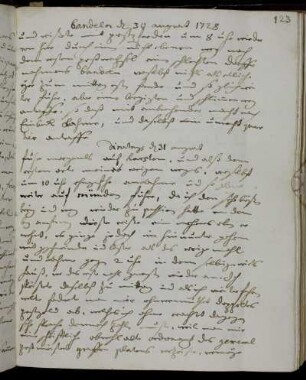 [Münden [...] 31 August 1728]