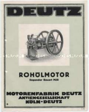 Deutz Rohölmotor liegender Bauart MJR