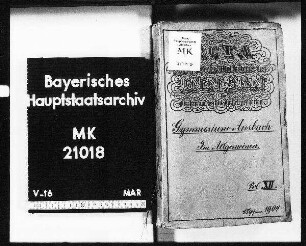 Ansbach. Gymnasium. Im allgemeinen.