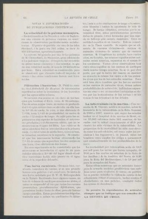 Notas e informaciones de publicaciones científicas