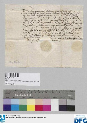 Jorg Hittenpeck quittiert der Stadt Nürnberg über 50 fl. Sold.
