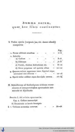 Summa eorum, quae hoc libro continentur.