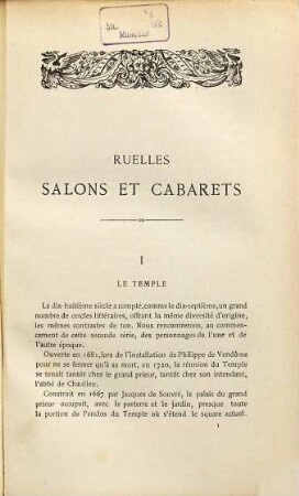 Ruelles, salons et cabarets : histoire anecdotique de la littérature française, 2