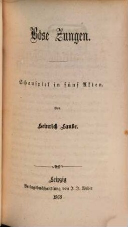 Heinrich Laube's Dramatische Werke : Bd. 1-13. 11