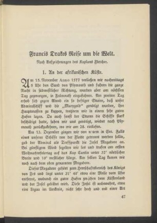 1. An der afrikanischen Küste.