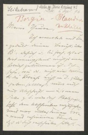 Brief an Marie von Bülow : 06.09.1894