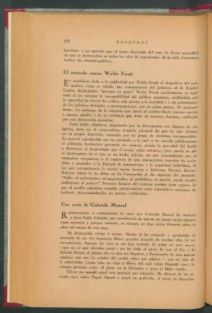 Una carta de Gabriela Mistral