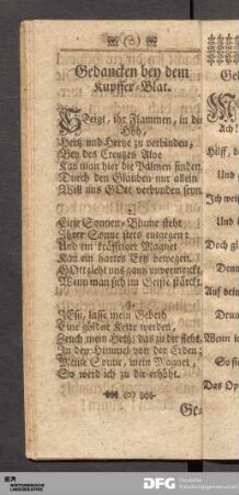 Gedancken bey dem Kupffer-Blat. [Beschreibung der Illustration]