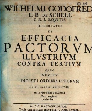 Efficaciam pactorum illustrium contra tertium