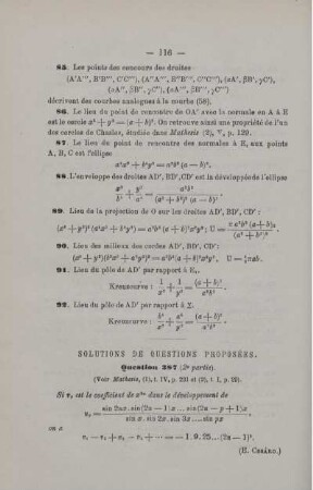 SOLUTIONS DE QUESTIONS PROPOSÉES.