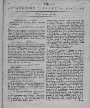Bekker, I.: Anecdota Graeca. Vol. 1. Lexica Seguerina. Berlin: Nauck 1814 (Beschluss der im vorigen Stück abgebrochenen Recension)