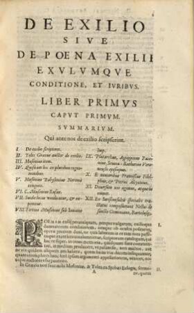 De exilio sive de exilii poena antiqua et nova : exulumque conditione et iuribus libri tres
