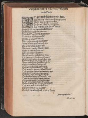Volget ein kurtze Defension Schrifft dieses Buchs