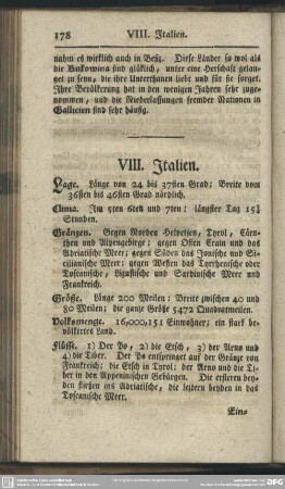 VIII. Italien