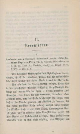 489-500 [Rezension] Analecta sacra Spicilegio Solesmensi parata