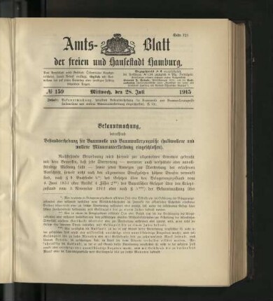 No. 159, 28. Juli 1915