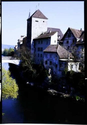 Brugg: Schwarzer Turm und Aare Brücke