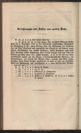 Verbesserungen und Zusätze zum zweiten Buche