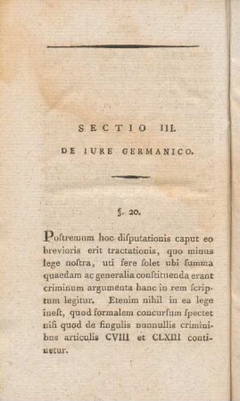 Sectio III: De Iure Germanico