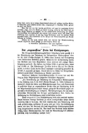 Der "angemessene" Preis bei Enteignungen