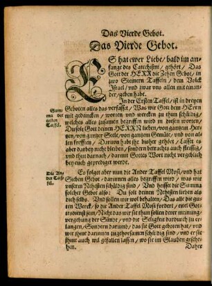 Das Vierde Gebot.
