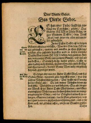 Das Vierde Gebot.