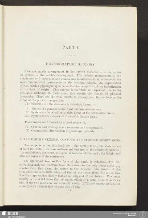 Part I. Physiographic Geology