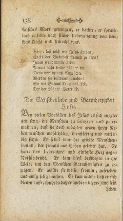 Die Menschenliebe und Barmherzigkeit Jesu