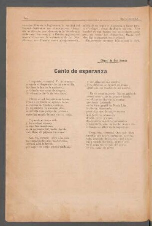 Canto de esperanza