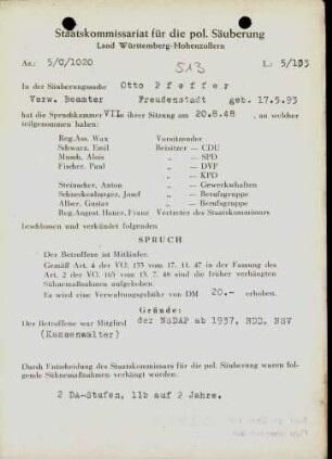 Pfeffer, Otto