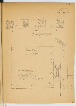 Dom, Hildesheim: Details Kreuzgang Südflügel (aus: Skizzen- und Fotoalbum 20)
