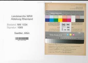 Entnazifizierung Albin Saettler , geb. 08.12.1877 (Oberinspektor)