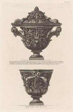 Antike Urnen aus Marmor, aus der Folge "Vasi, Candelabri, Cippi, Sarcofagi"
