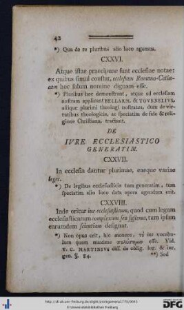 VII. De Iure Ecclesiastico Generatim.