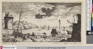 [Hafenansicht; Oblong view of a harbour]