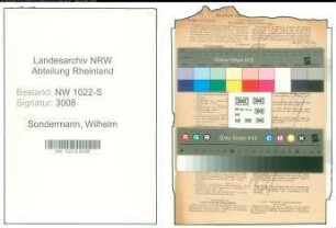 Entnazifizierung Wilhelm Sondermann , geb. 17.11.1889 (Postbeamter)