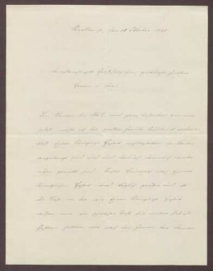 Schreiben von Sophie Sautier an die Großherzogin Luise; Aufenthalt der Großherzogin in Baden-Baden; Landesversammlung in Offenburg;