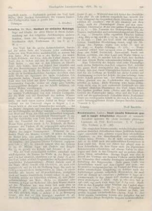 390-396 [Rezension] Mendelssoh, Ludov., Senati consulta Romanorum quae sunt in Josephi Antiquitatibus disposuit et enarravit. Accedunt epimetra III
