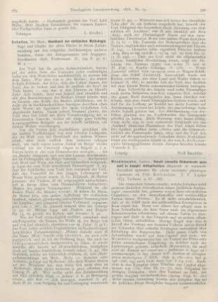390-396 [Rezension] Mendelssoh, Ludov., Senati consulta Romanorum quae sunt in Josephi Antiquitatibus disposuit et enarravit. Accedunt epimetra III