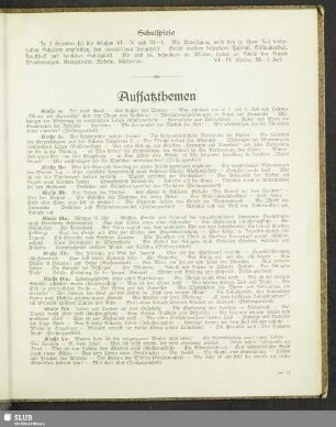 Aufsatzthemen