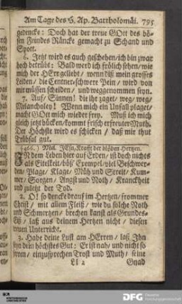 Am Tage des H. Apostels Bartholomäi.