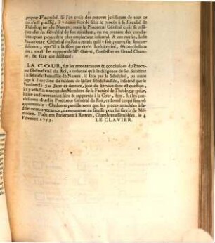 Extrait des régistres du parlement de Bretagne, du 4 Février 1756
